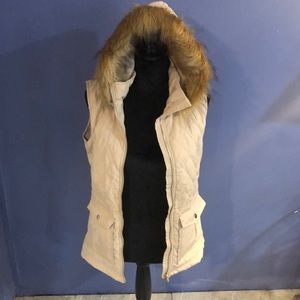 Francesca’s Taupe Vest with Hood